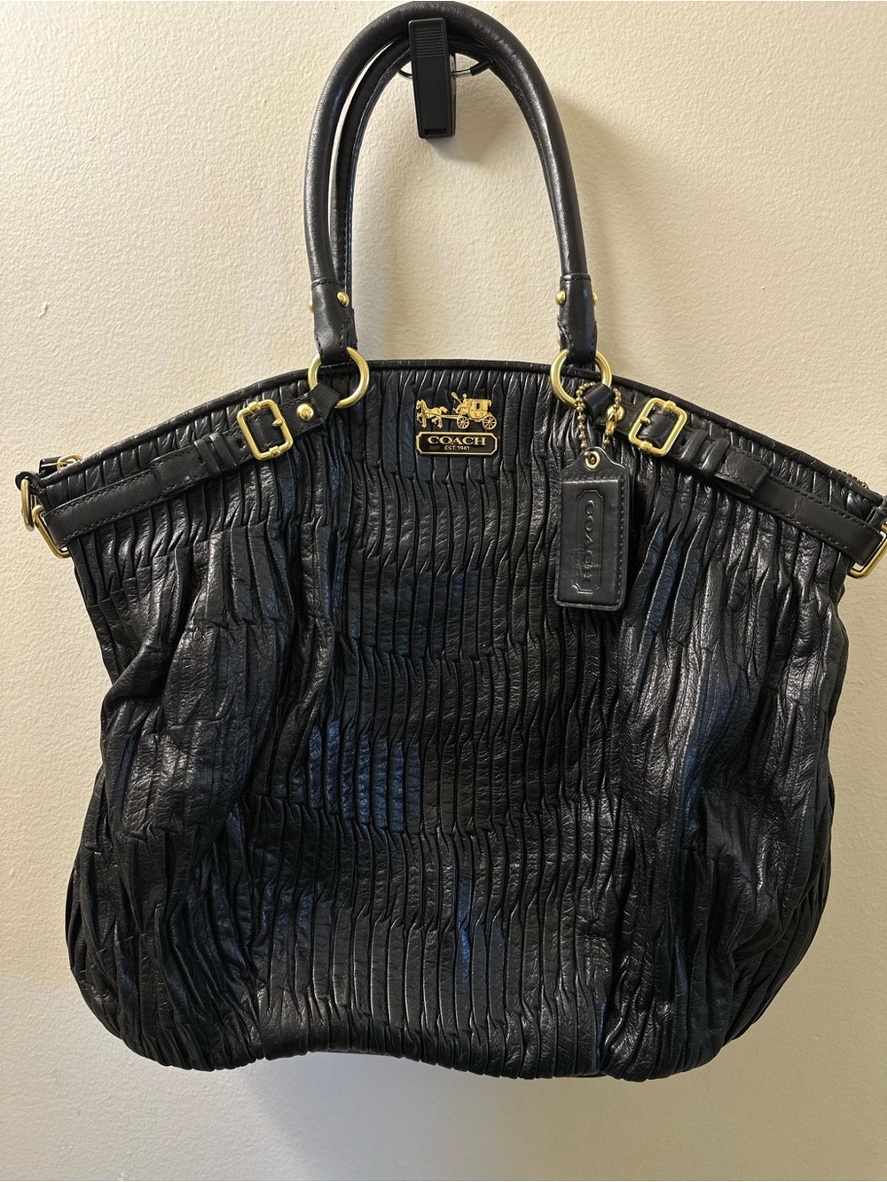 Coach Madison Gathered Leather Sophia Satchel